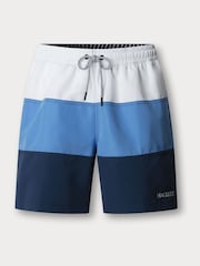 Hackett Blue Multi Panel Swim Trunks - Image 1 of 2