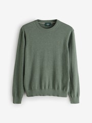 Vihreä - Hackett puuvillainen pyöreäkauluksinen neulepusero - Kuva 1 / 1