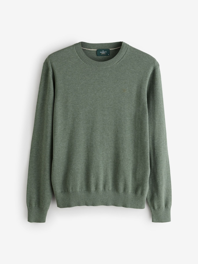 Vihreä - Hackett puuvillainen pyöreäkauluksinen neulepusero - Kuva 1 / 1