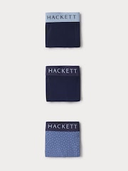 Hackett Diamond Cotton Blue Trunks 3 Pack - Image 3 of 4