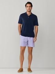 Hackett Blue Towelling Short Sleeve Polo Shirt - Image 6 of 9