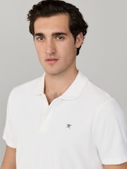 Hackett White Towelling Short Sleeve Polo Shirt - Image 3 of 9