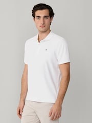 Hackett White Towelling Short Sleeve Polo Shirt - Image 4 of 9