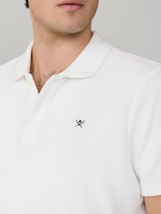 Hackett White Towelling Short Sleeve Polo Shirt - Image 7 of 9