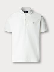 Hackett White Towelling Short Sleeve Polo Shirt - Image 8 of 9