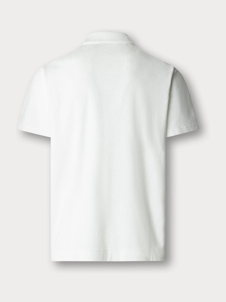 Hackett White Towelling Short Sleeve Polo Shirt - Image 9 of 9 Hackett White Towelling Short Sleeve Polo Shirt - Image 9 of 9