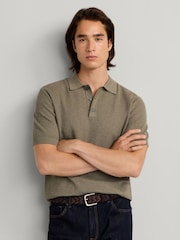 Hackett Green Short Sleeve Knit Polo Shirt - Image 1 of 6