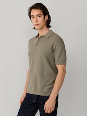 Hackett Green Short Sleeve Knit Polo Shirt - Image 4 of 6