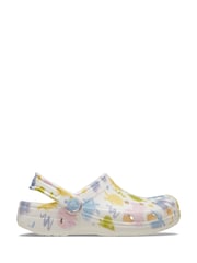 Crocs White Classic Graphic Clogs - Image 1 of 4