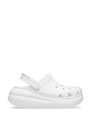 Crocs White Classic Crush Clogs - Image 1 of 4