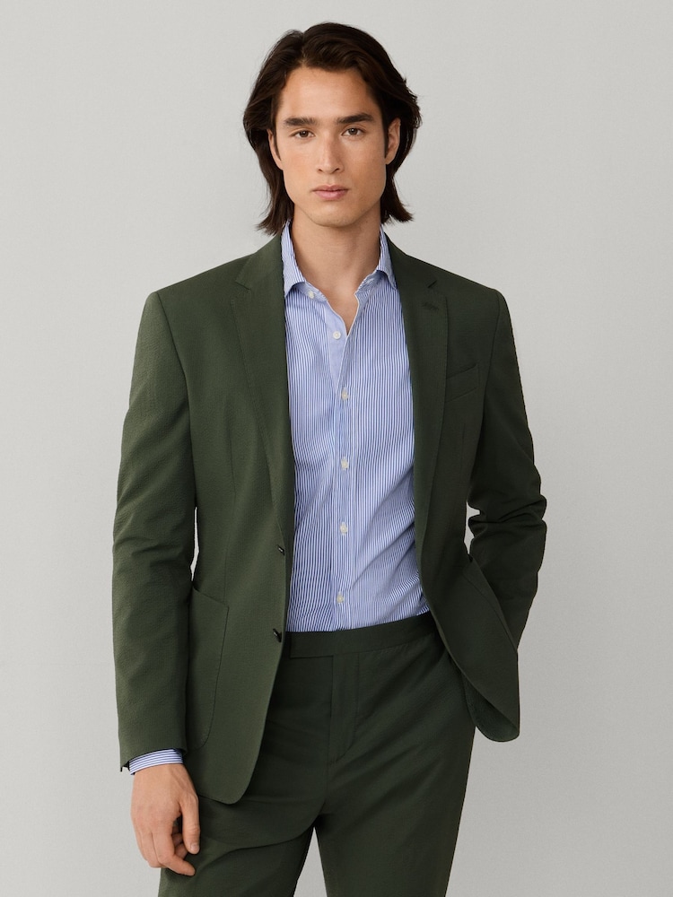 Hackett Green Seersucker Blazer - Image 2 of 7 Hackett Green Seersucker Blazer - Image 2 of 7