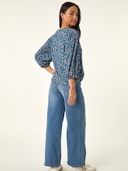 Roman Petite Ditsy Blouse - Imaginea 3 din 5