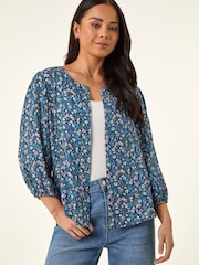 Roman Petite Ditsy Blouse - Imaginea 4 din 5