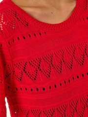 Roman Red Womens Pointelle Knit Blouses - Image 5 of 5