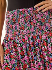 Roman Red Petite Shirred Band Skirt - Image 5 of 5
