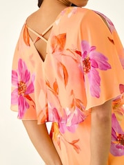 Roman Orange Petite Tie Front Dress - Image 5 of 5