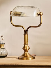 Nkuku Antique Brass Ulani Vintage Desk Lamp - Image 4 of 8