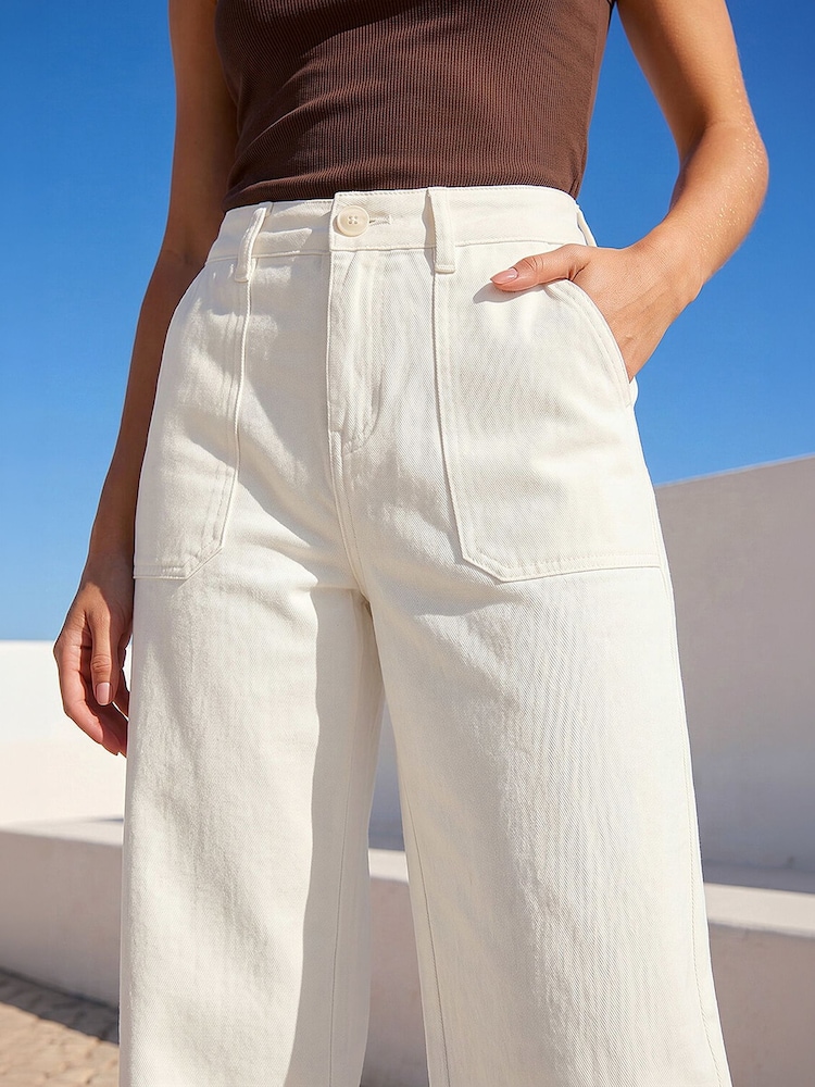 Roman White Petite Pocket Stretch Jeans - Image 4 of 4