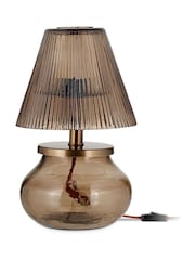 Nkuku Brown Smoke Dimalai Glass Table Lamp - Image 4 of 4