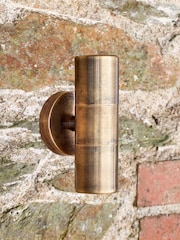 Nkuku Antique Brass Vitla Outdoor Wall Lamp - Image 1 of 4