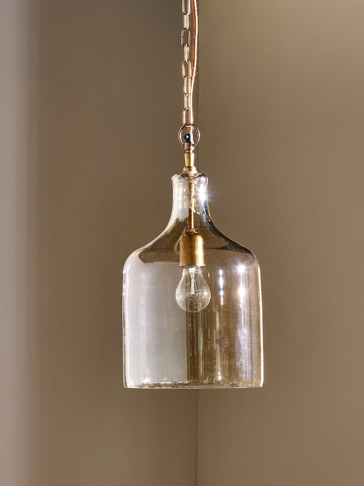 Nkuku Lustre Kalsi Glass Pendant Ceiling Light - Image 1 of 5