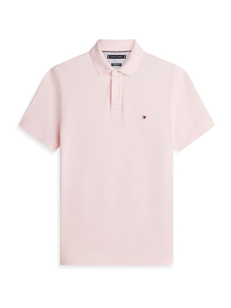 Tommy Hilfiger Pink 1985 Regular Fit Pique Polo Shirt - Image 5 of 5 Tommy Hilfiger Pink 1985 Regular Fit Pique Polo Shirt - Image 5 of 5