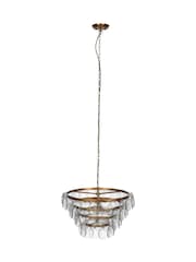 Nkuku Antique Brass Kagitha Glass Statement Chandelier - Image 6 of 6