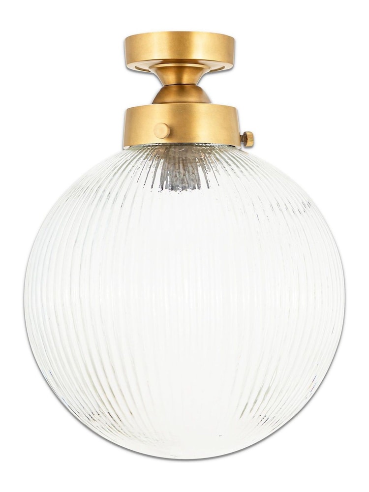 Nkuku Antique Brass Konnie Bathroom Ceiling Light - Image 3 of 3