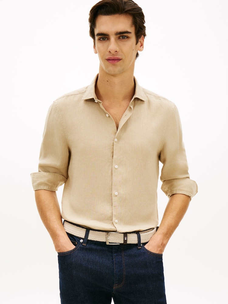 Tommy Hilfiger Smart Casual Slim Fit Pure Linen Shirt - Image 1 of 5