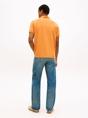 Tommy Hilfiger Orange 1985 Regular Fit Pique Polo Shirt - Image 3 of 5