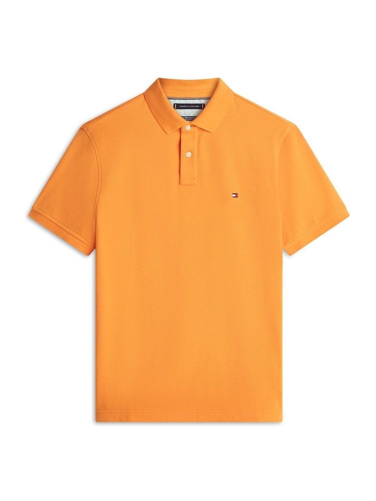Tommy Hilfiger Orange 1985 Regular Fit Pique Polo Shirt - Image 5 of 5 Tommy Hilfiger Orange 1985 Regular Fit Pique Polo Shirt - Image 5 of 5