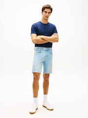 Tommy Hilfiger Blue Denton Faded Straight Leg Denim Shorts - Image 2 of 5