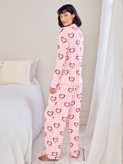 Chelsea Peers Chilli Heart Print Long Pyjamas Set - תמונה 3 מתוך 7