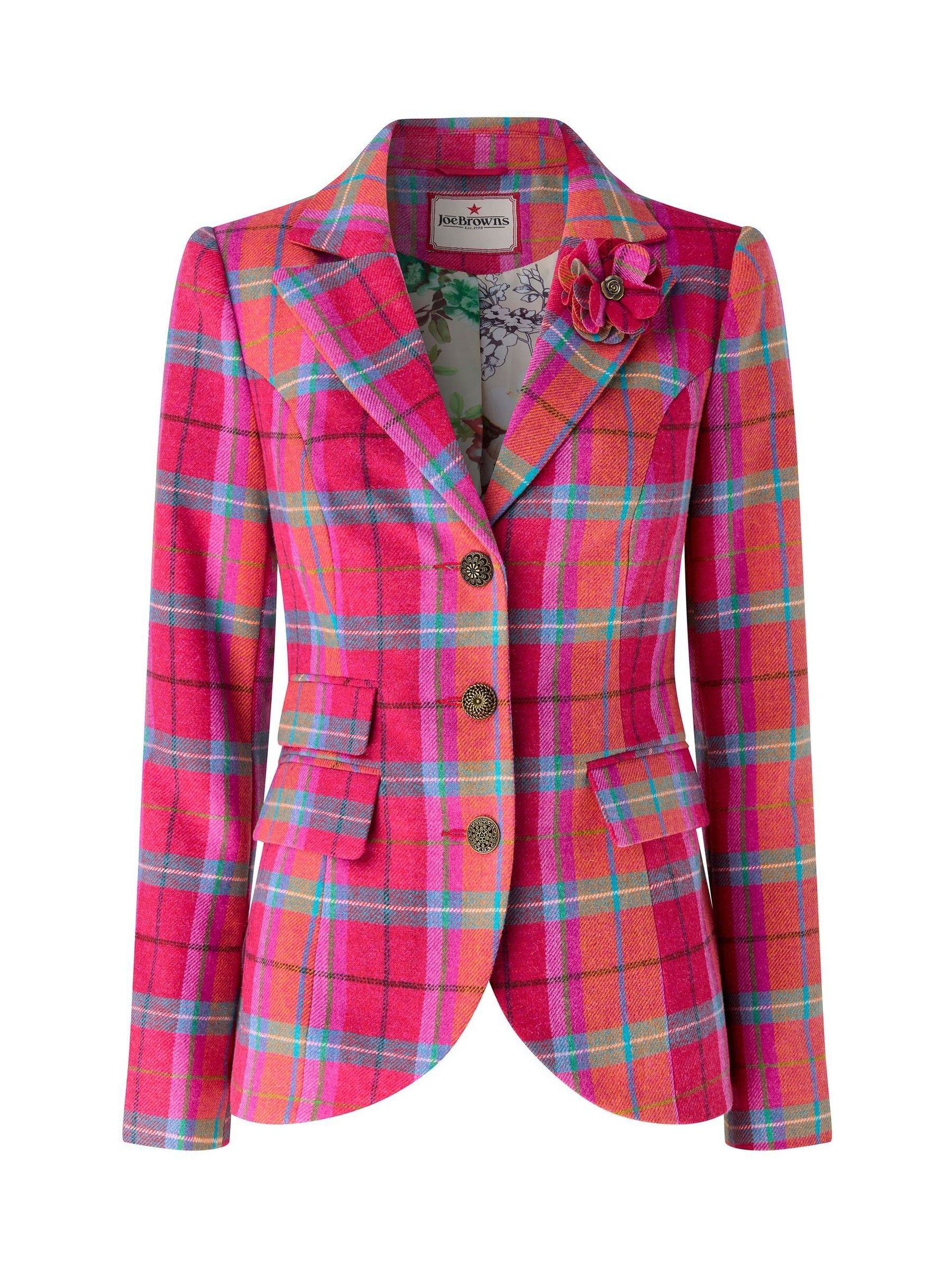 B17729 美品 BBC×BiSH BOA VARISITY JACKET L Comprar Jaqueta xadrez charmosa de Joe Brown com corsage removível
