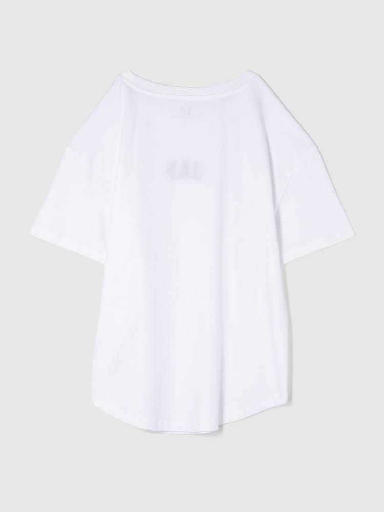 Gap White Arch Logo Short Sleeve T-Shirt - Image 2 of 2 Gap White Arch Logo Short Sleeve T-Shirt - Image 2 of 2