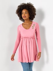 Joe Browns Pink Pretty as a Picture Jersey Tunic Top - Image 1 of 5