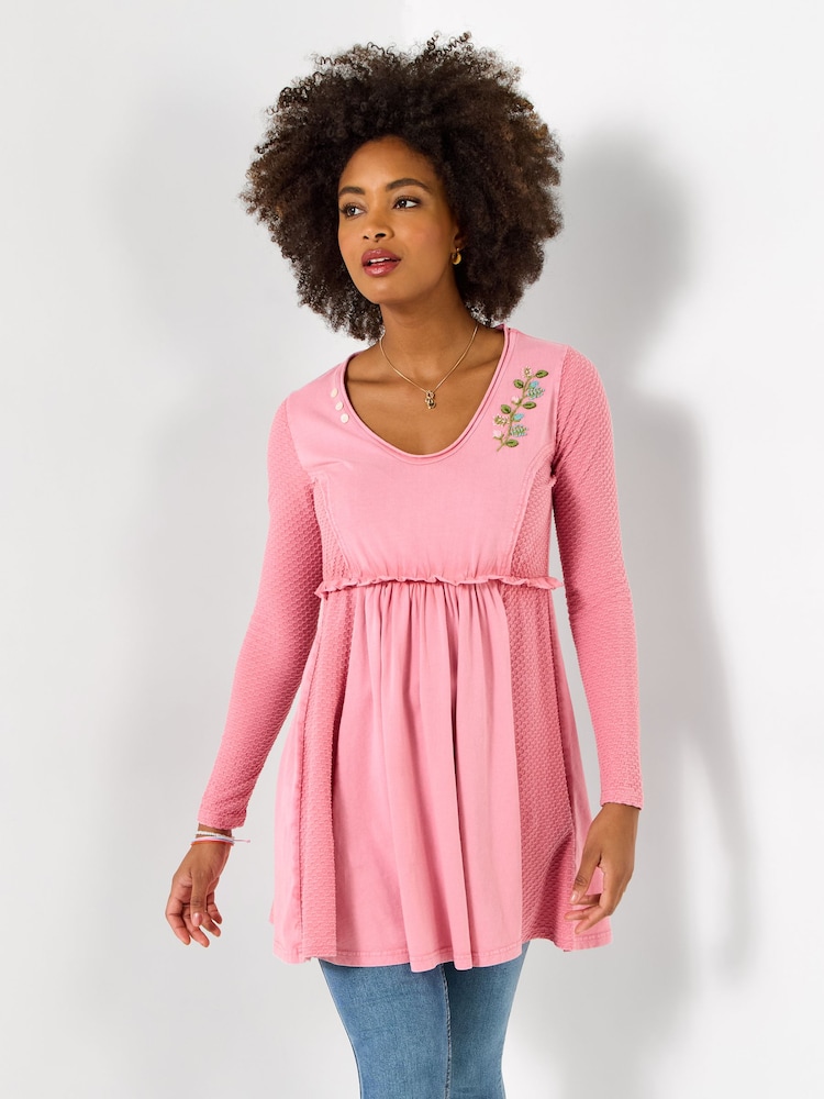 Joe Browns Pink Pretty as a Picture Jersey Tunic Top - Image 1 of 5