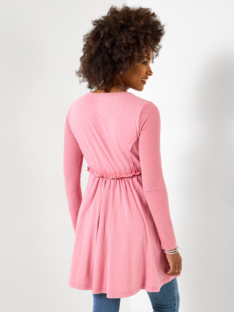 Joe Browns Pink Pretty as a Picture Jersey Tunic Top - Image 2 of 5