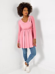 Joe Browns Pink Pretty as a Picture Jersey Tunic Top - Image 3 of 5