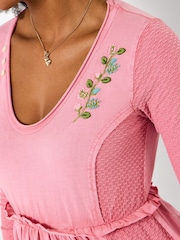 Joe Browns Pink Pretty as a Picture Jersey Tunic Top - Image 4 of 5