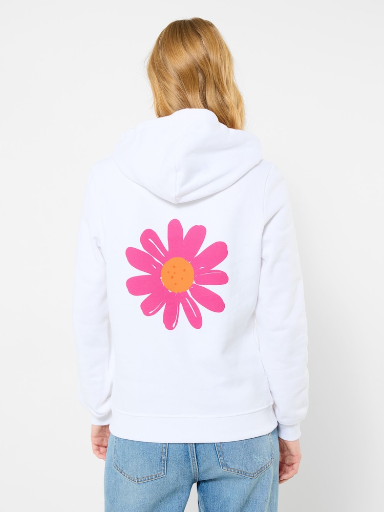 Joe Browns White Summer Bloom Graphic Hoodie - Image 1 of 6