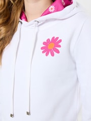 Joe Browns White Summer Bloom Graphic Hoodie - Image 4 of 6