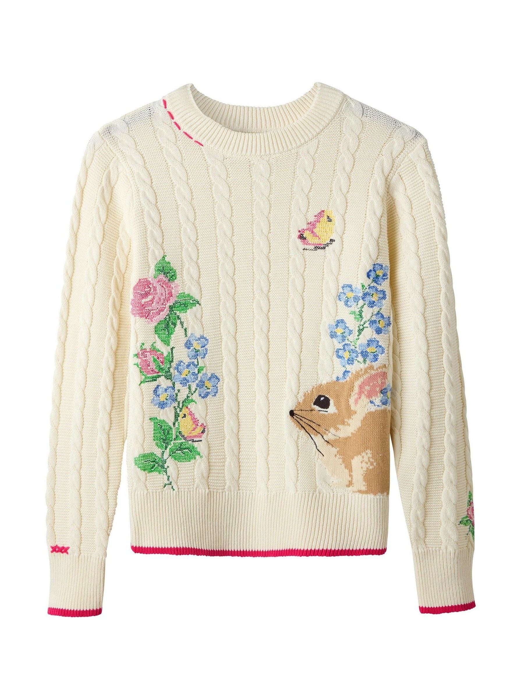 【新品未使用】bouquet embroidery stadium jumper Buy Joe Browns Cream Carly Embroidered Bunny Jumper from Next Ireland