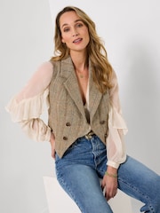 Joe Browns Brown Spring Days Tweed Waistcoat - Image 4 of 8