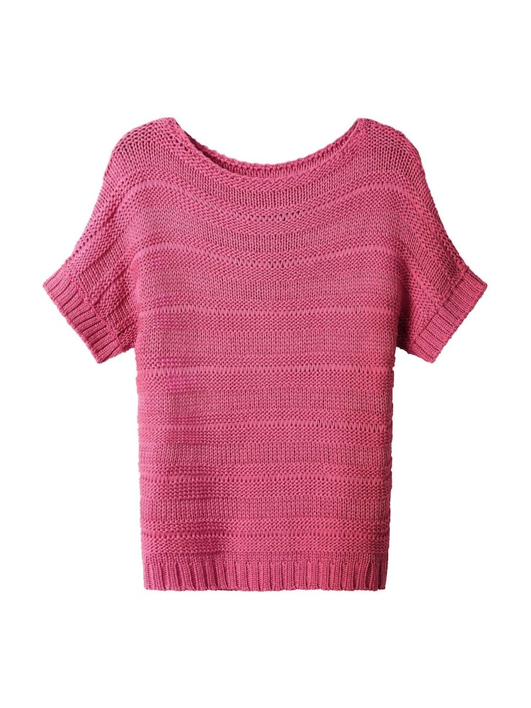 Joe Browns Pink Summer Days Short Sleeve Knitted Jumper - Image 5 of 5