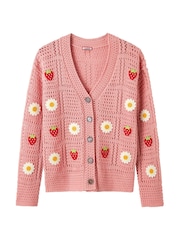Joe Browns Pink Emilia Embroidered Cardigan - Image 5 of 5