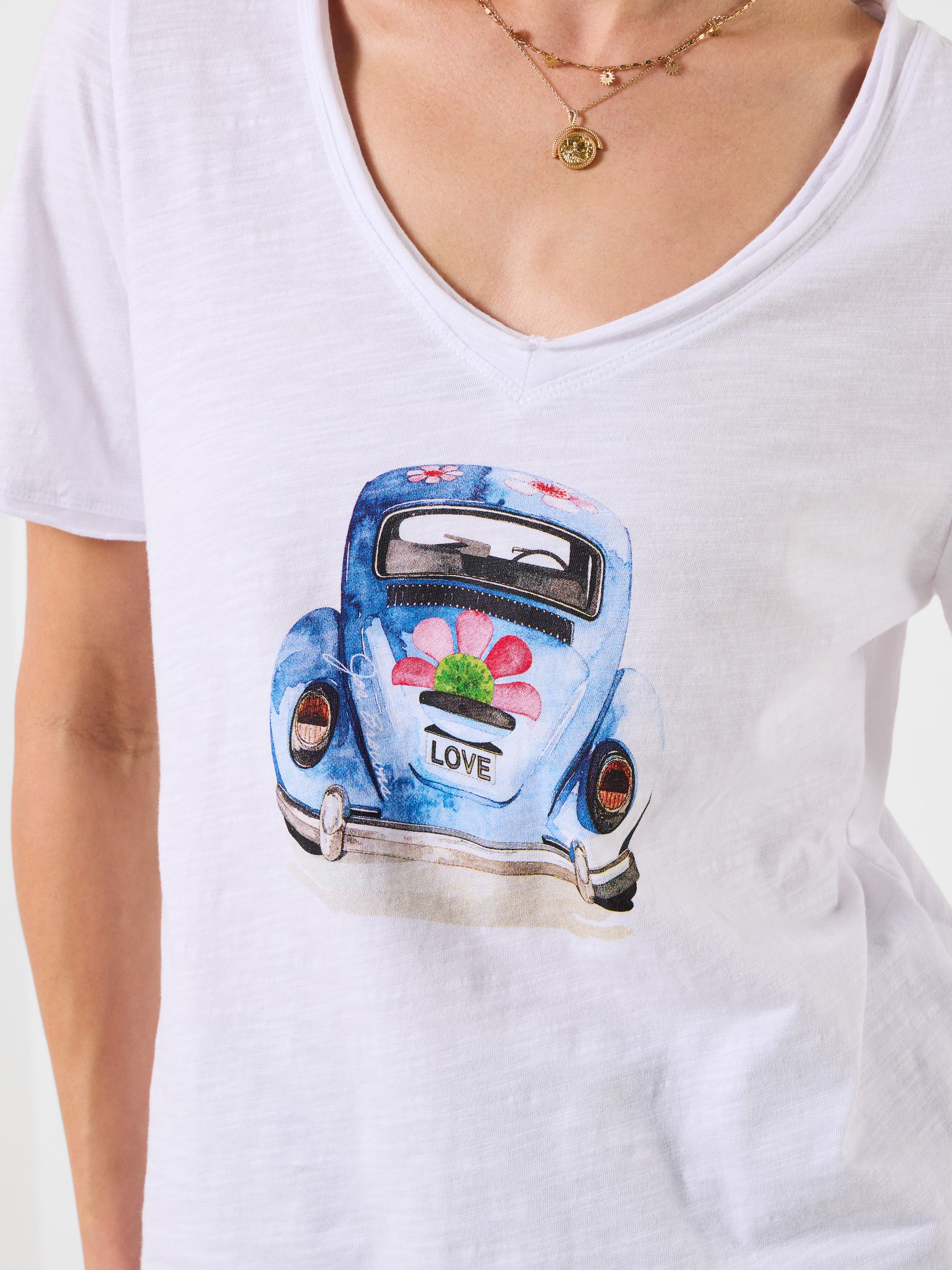 Joe Browns Women's White Sunshine Cruising Graphic T-Shirts - Image 1