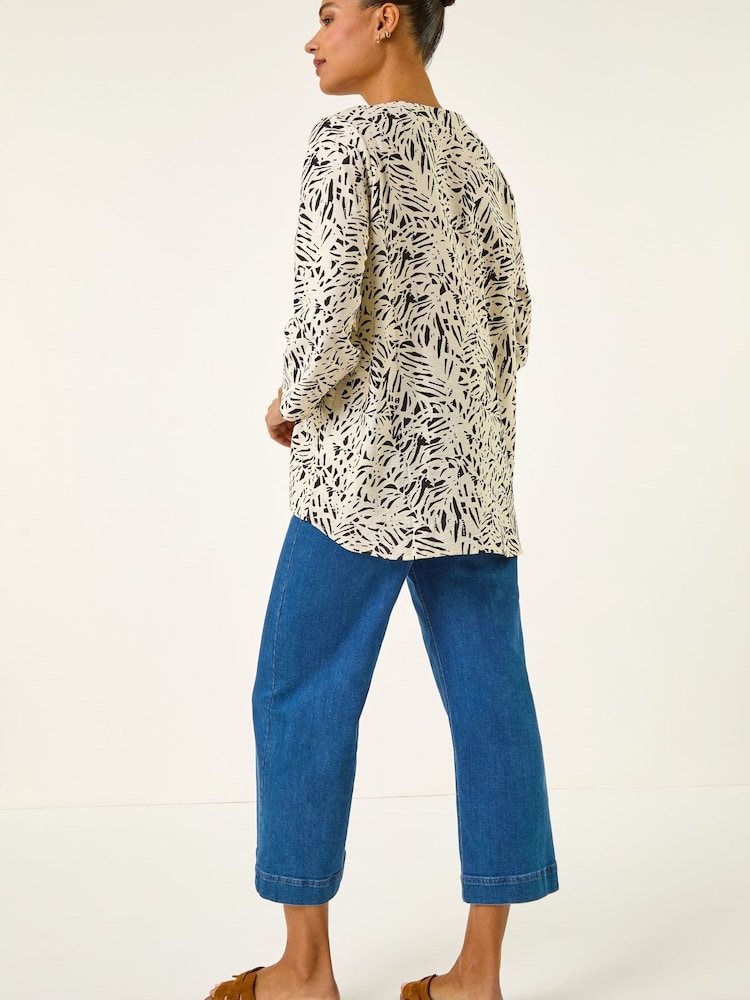 Roman White Abstract Hotfix Blouse - Image 2 of 5