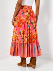 Joe Browns Pink Elena Border Hem Maxi Skirt - Image 4 of 6