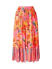 Joe Browns Pink Elena Border Hem Maxi Skirt - Image 6 of 6